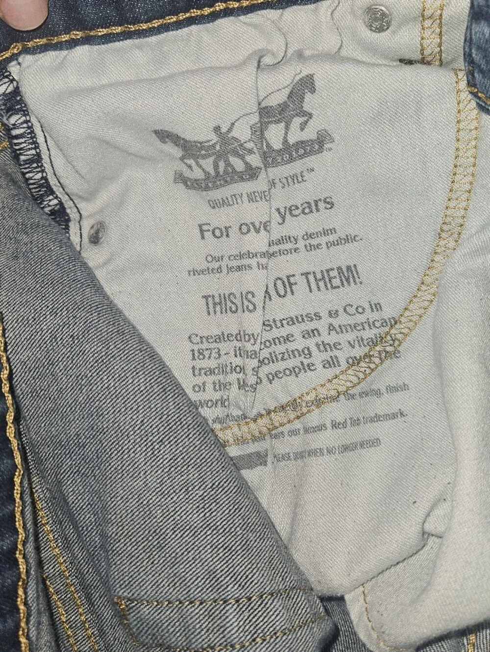Levi's Blue Straight-Leg Jeans